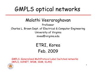 GMPLS optical networks
