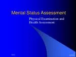 Mental Status Assessment - slide 1