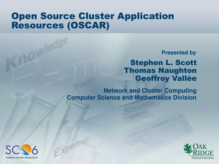 open source cluster application resources oscar