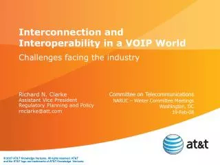 Interconnection and Interoperability in a VOIP World