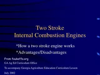 Two Stroke Internal Combustion Engines