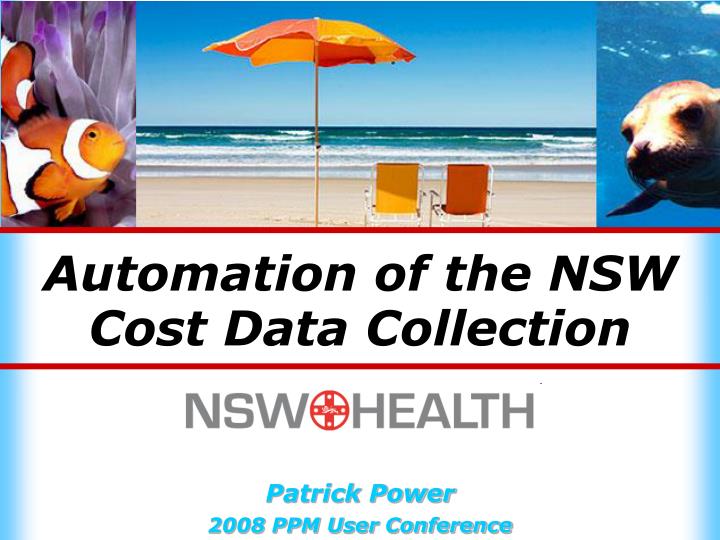 automation of the nsw cost data collection