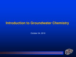 Introduction to Groundwater Chemistry
