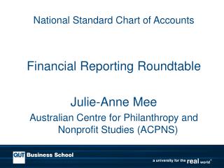 National Standard Chart of Accounts