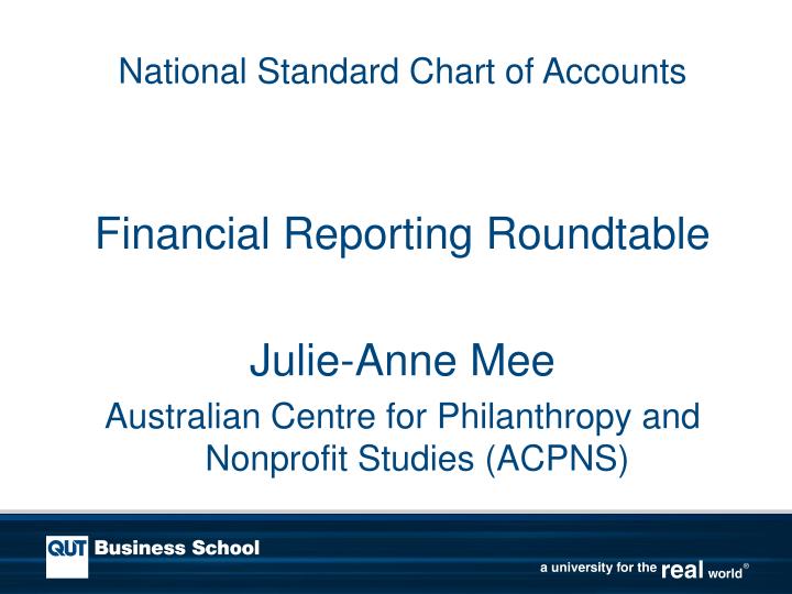 national standard chart of accounts