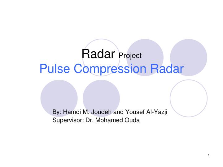 radar project pulse compression radar