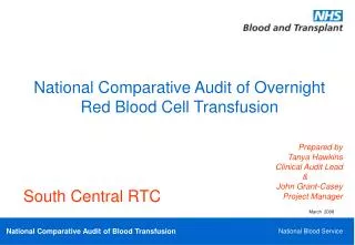 National Comparative Audit of Overnight Red Blood Cell Transfusion
