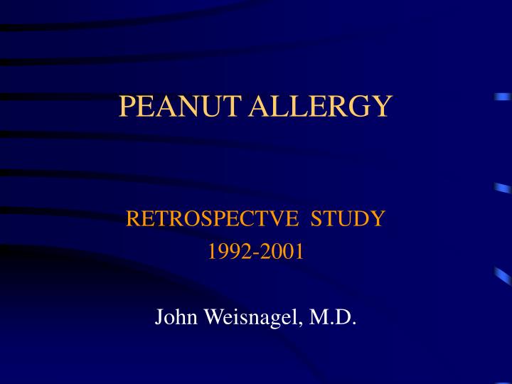 peanut allergy