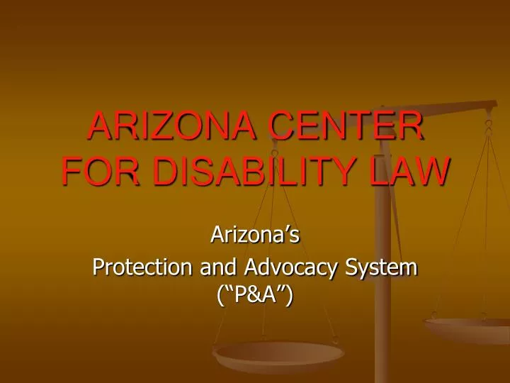 arizona center for disability law