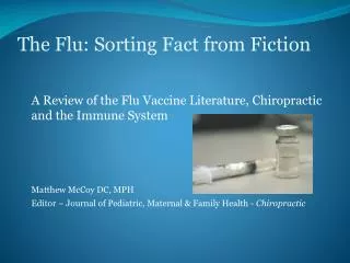 The Flu: Sorting Fact from Fiction
