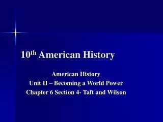 10 th American History