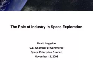 The Role of Industry in Space Exploration