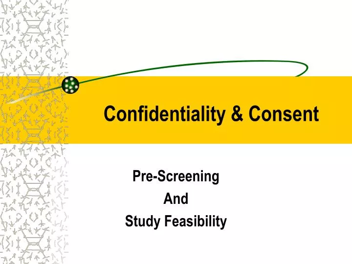 confidentiality consent