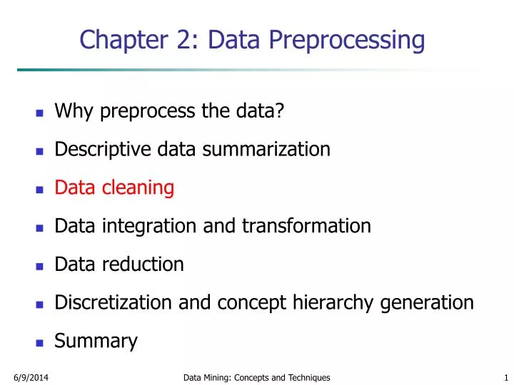 chapter 2 data preprocessing