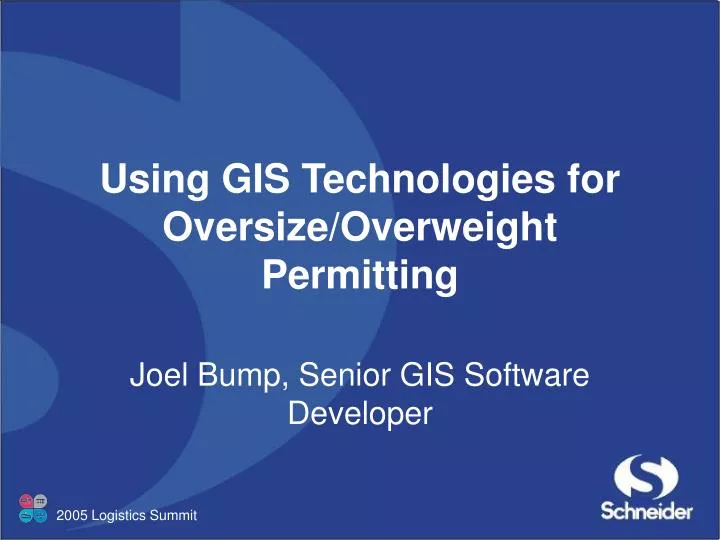 using gis technologies for oversize overweight permitting