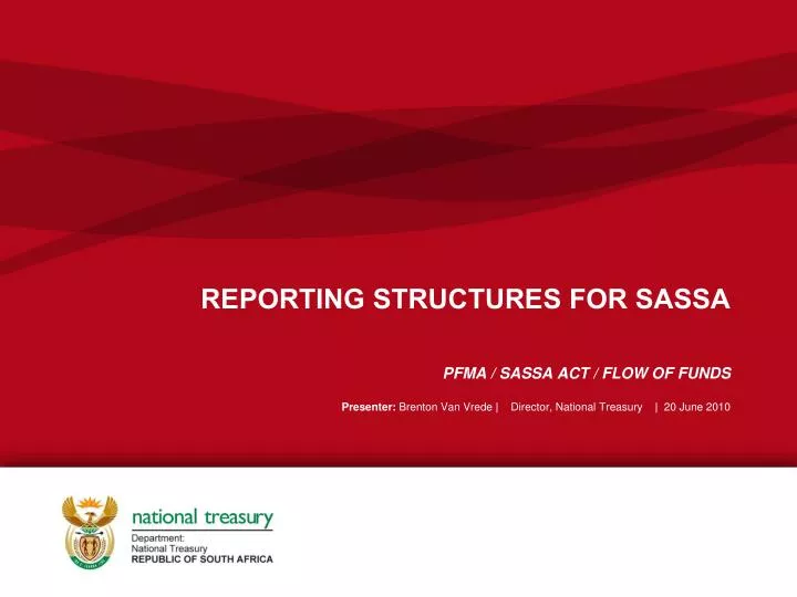 reporting structures for sassa