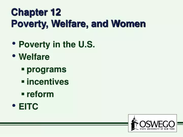 chapter 12 poverty welfare and women