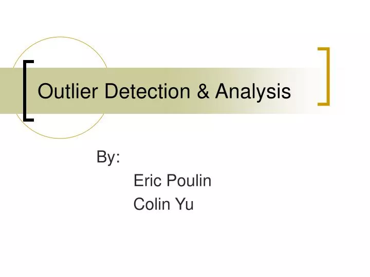 outlier detection analysis