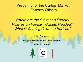 Preparing for the Carbon Market: Forestry Offsets