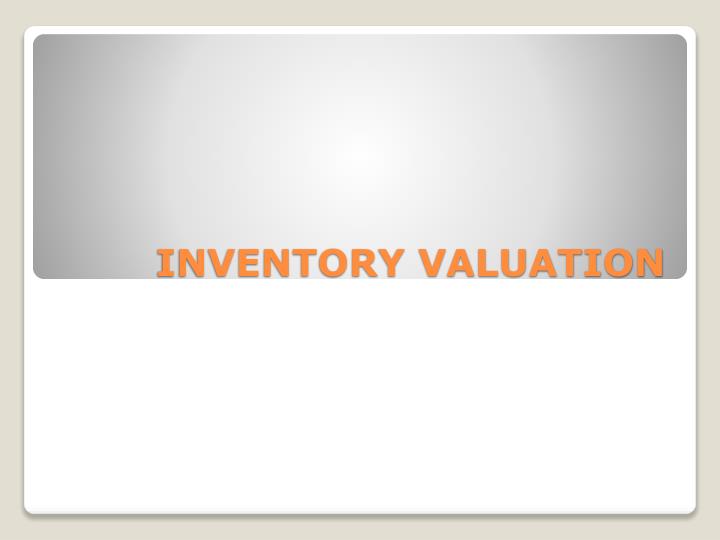 inventory valuation
