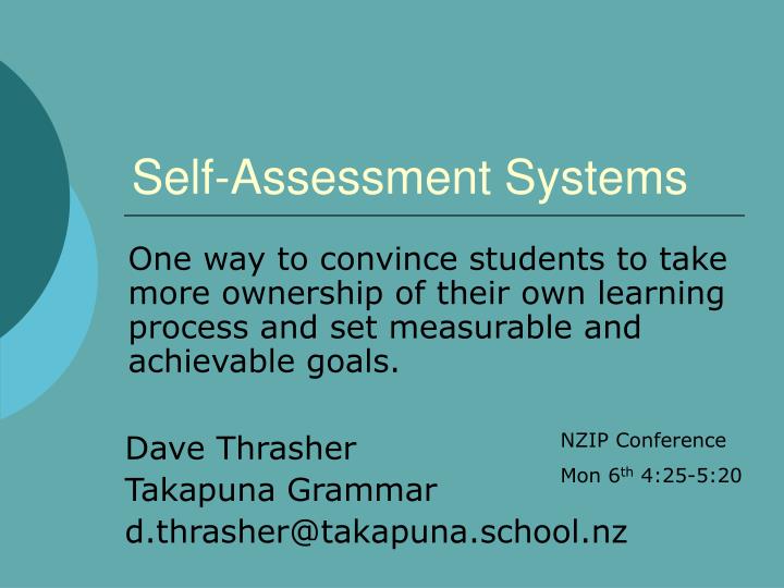 self assessment systems