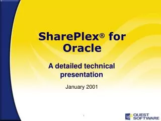 SharePlex ® for Oracle