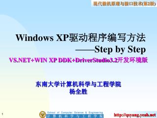Windows XP 驱动程序编写方法 ——Step by Step