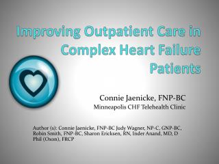 Improving Outpatient Care in Complex Heart Failure Patients