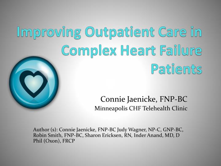 improving outpatient care in complex heart failure patients