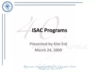 ISAC Programs