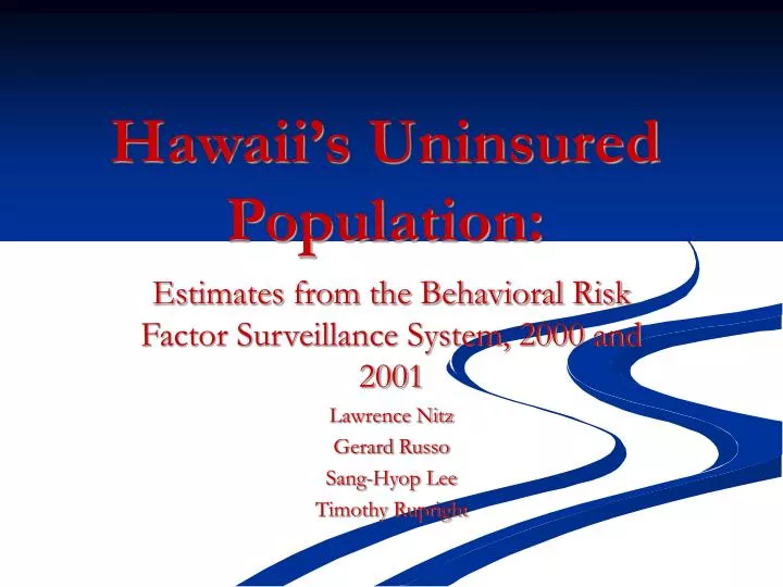 hawaii s uninsured population
