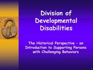 Division of Developmental Disabilities