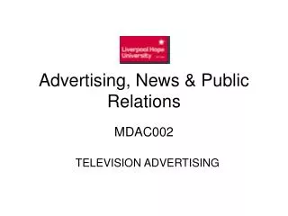 Advertising, News &amp; Public Relations