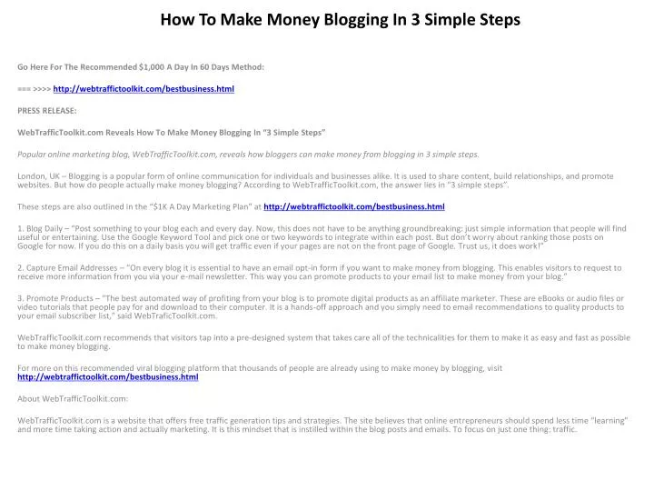 how to make money blogging in 3 simple steps