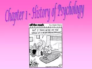 Chapter 1 - History of Psychology