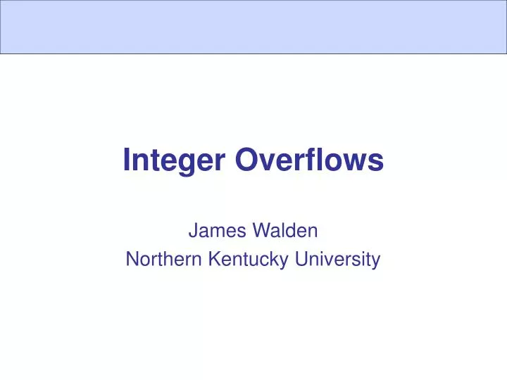 integer overflows
