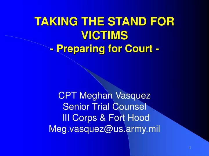 taking the stand for victims preparing for court