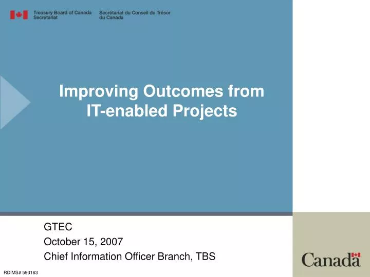 improving outcomes from it enabled projects