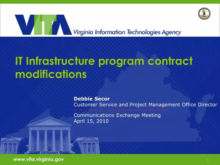 it infrastructure program contract modifications