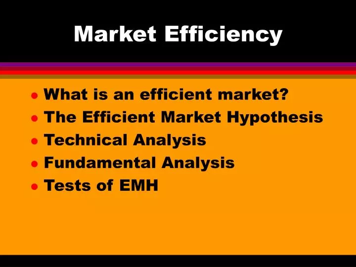 market efficiency