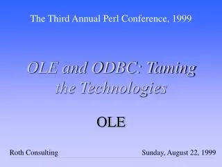 OLE and ODBC: Taming the Technologies