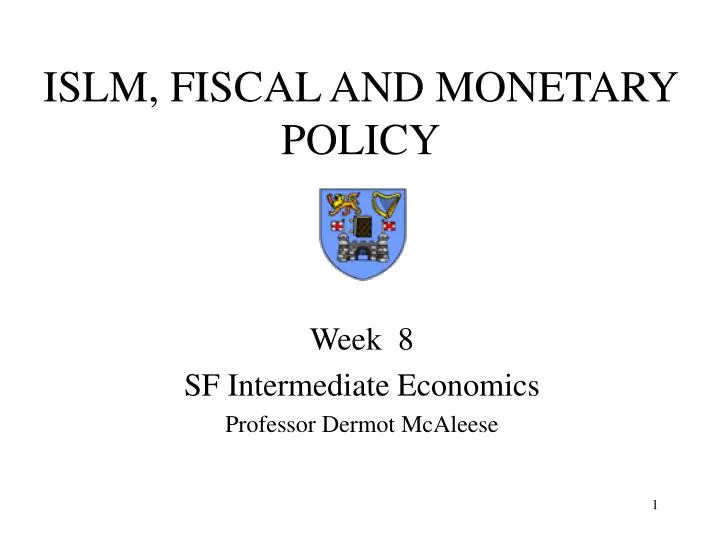 islm fiscal and monetary policy