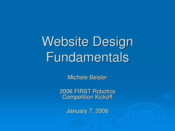 website design fundamentals