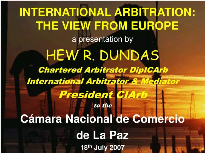 international arbitration the view from europe