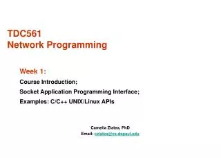 TDC561 Network Programming