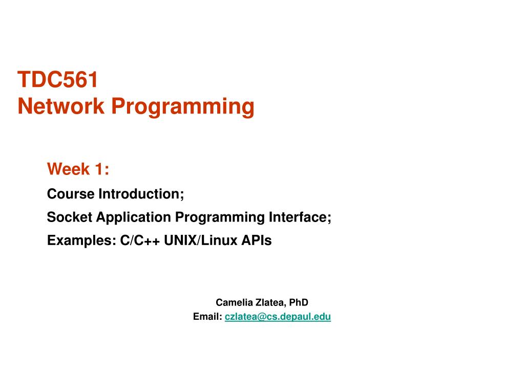 PPT - TDC561 Network Programming PowerPoint Presentation, free download ...