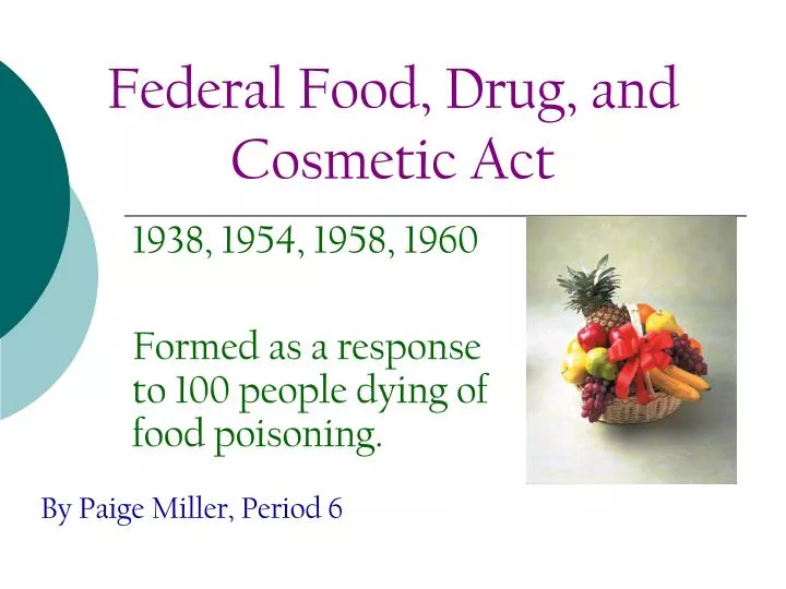 federal food drug and cosmetic act