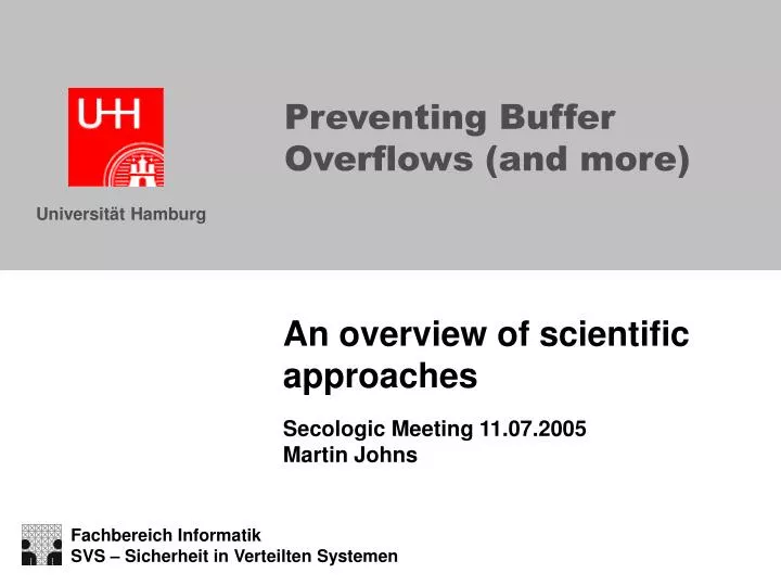 preventing buffer overflows and more
