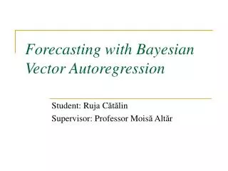 Forecasting with Bayesian Vector Autoregression