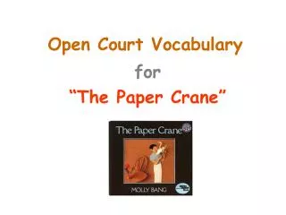 Open Court Vocabulary
